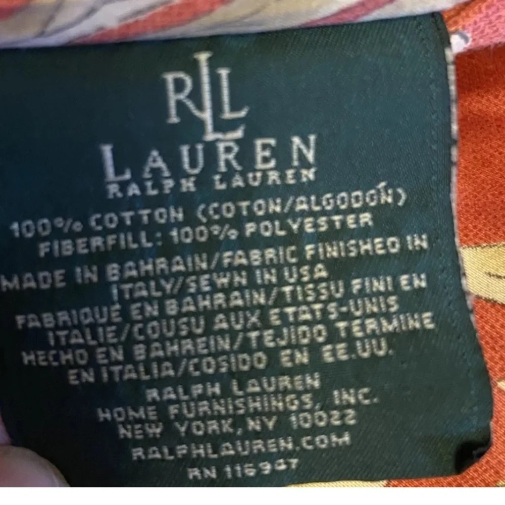 Ralph Lauren VILLA CAMELIA FLORAL Full Queen Comforter Retired EUC & 1 Sham